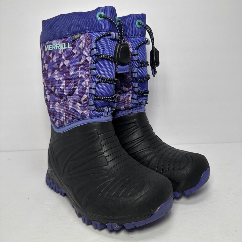 Merrell - Snow Boots - Girls Size 12 - Snow Quest Waterproof Purple Mosaic -40 F